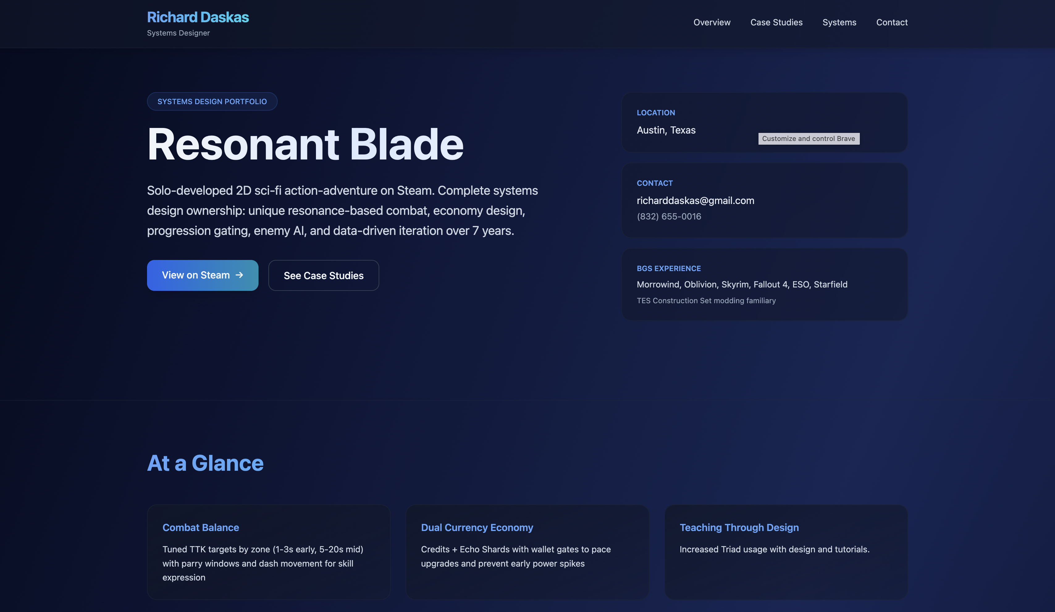 Systems Design Portfolio screenshot